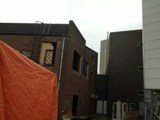 Zijkant van een gebouw.